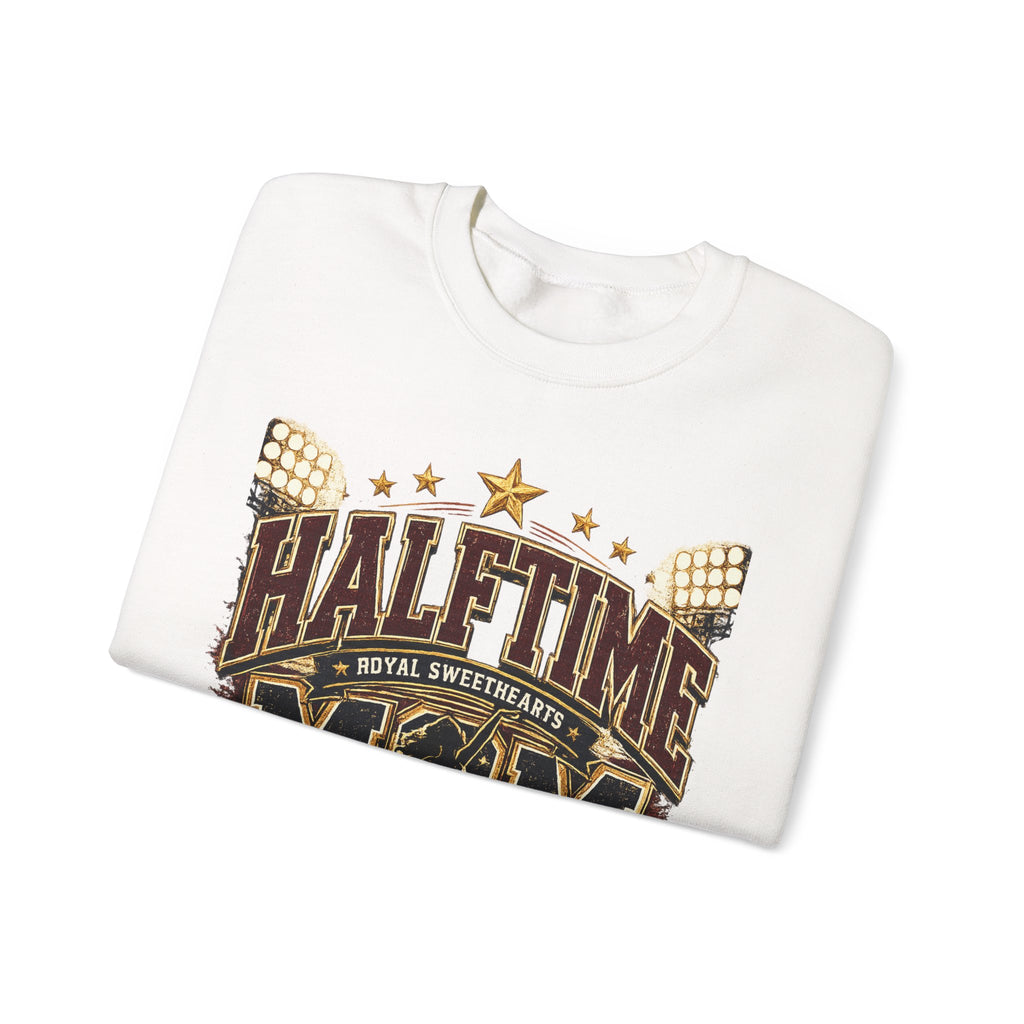 Halftime Mom Crewneck Sweatshirt — Marching Band / Royal Sweethearts Design