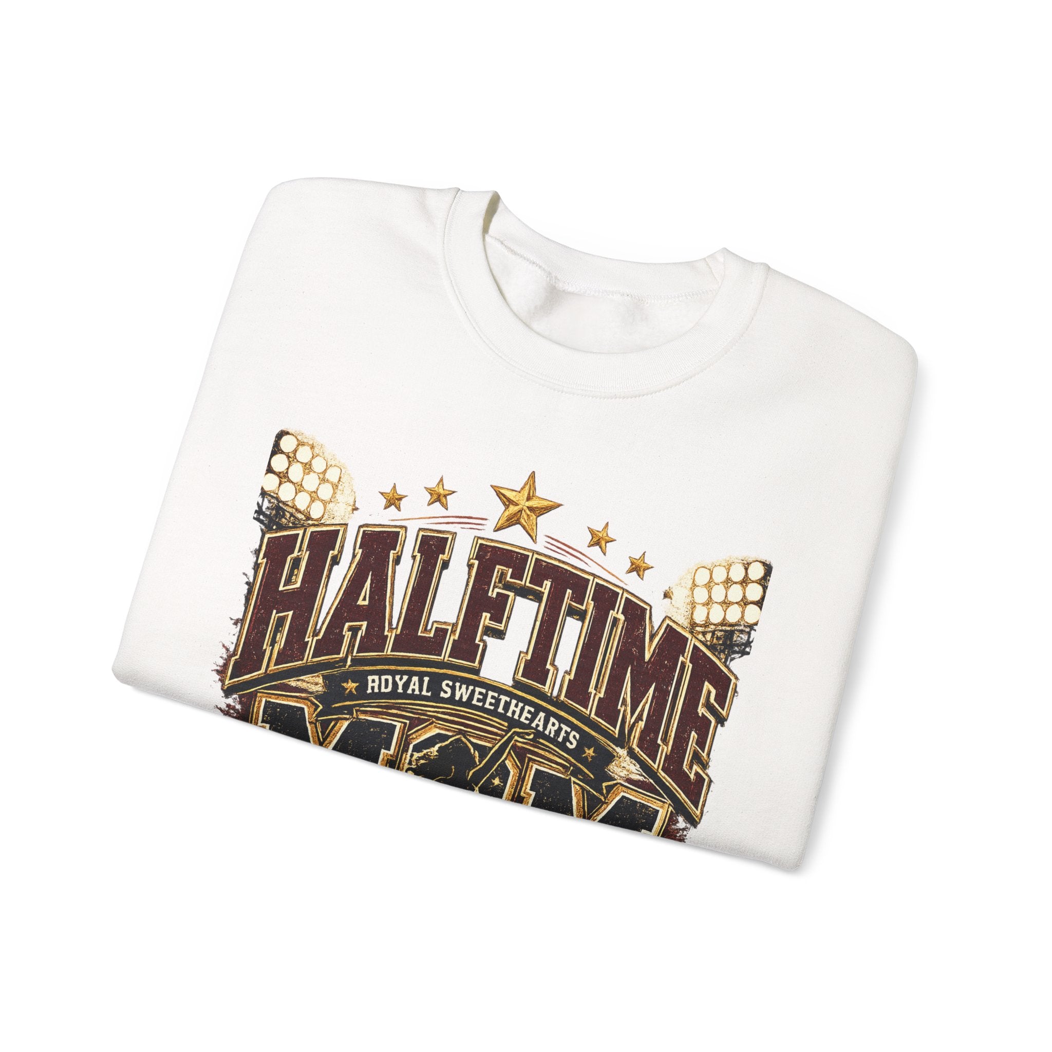 Halftime Mom Crewneck Sweatshirt — Marching Band / Royal Sweethearts Design