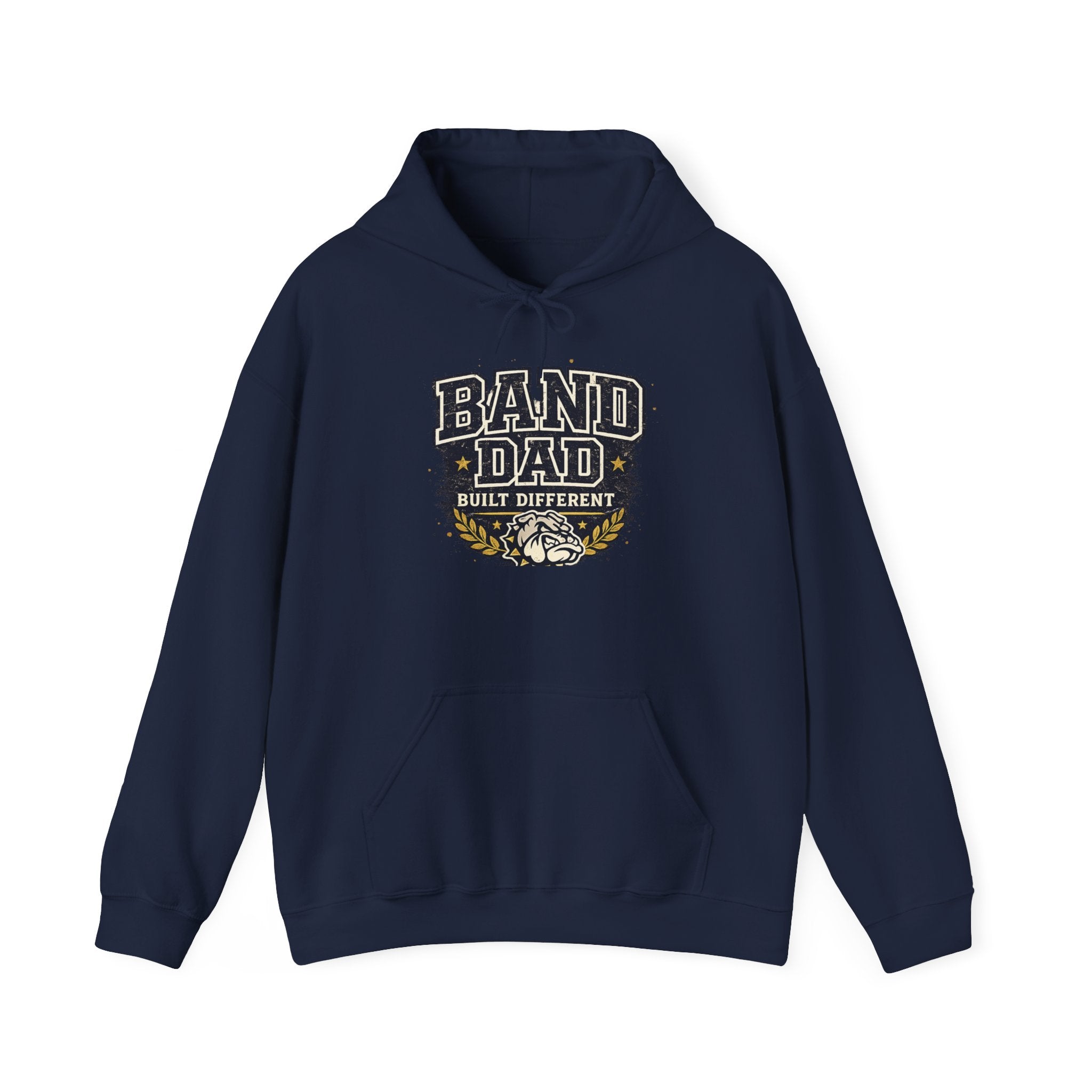 Band Dad Hoodie — "Built Different" Marching Band Dad Pullover