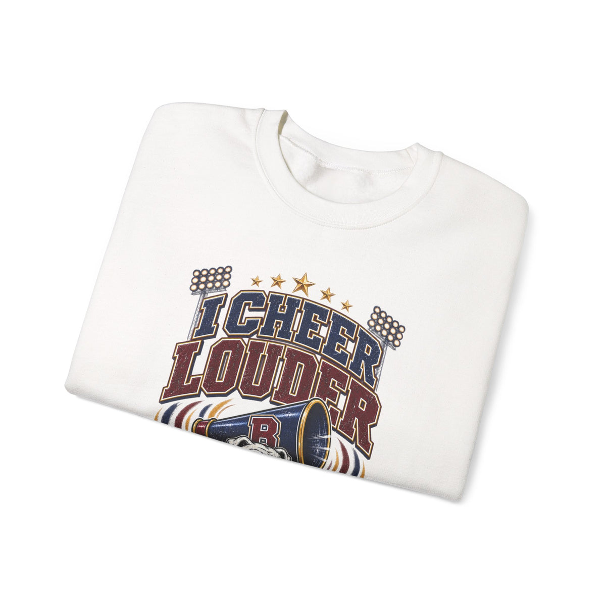 Cheer Louder Than The Band Sweatshirt — Bulldogs Grandpa Football Fan Crewneck