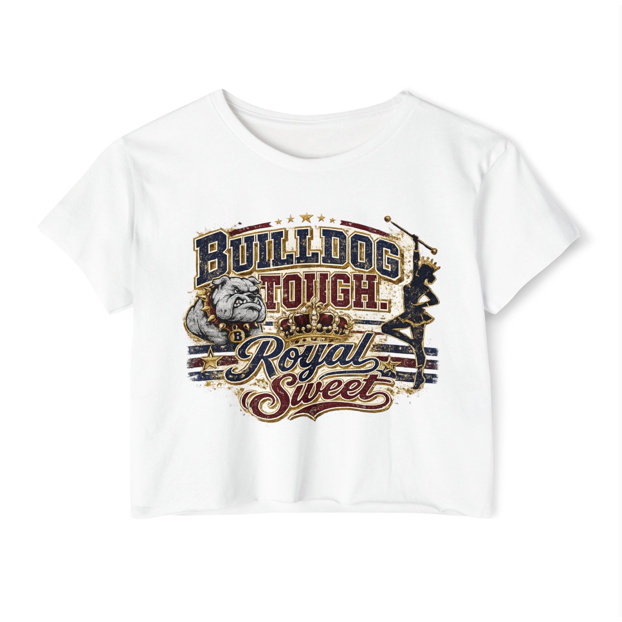 Bulldog Tough Royal Sweet Crop Top — Women's Festival Graphic Tee