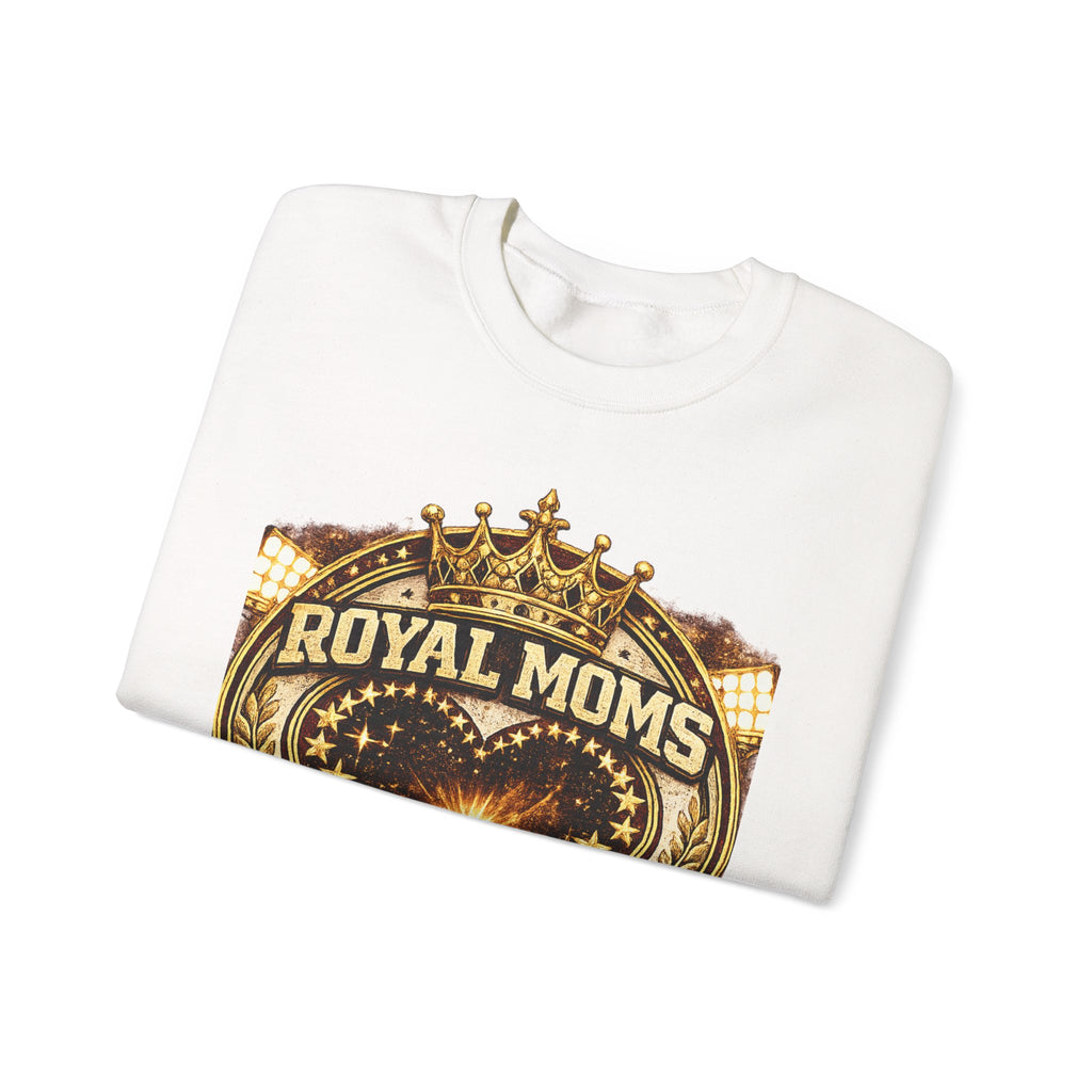 Royal Moms Crewneck Sweatshirt — "Royal Moms Hit Different" Graphic Pullover