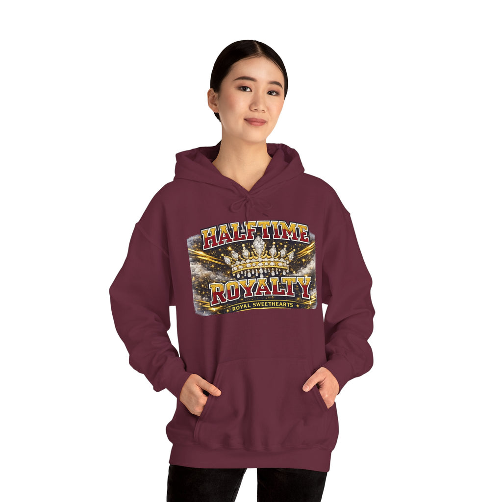 Halftime Royalty Hoodie — Vintage Crown & Stadium Graphic Sweatshirt
