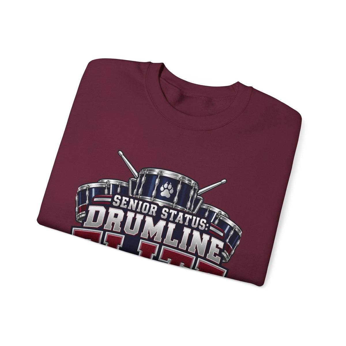 Drumline Elite Crewneck Sweatshirt — "Senior Status" Dawg Pound 2027