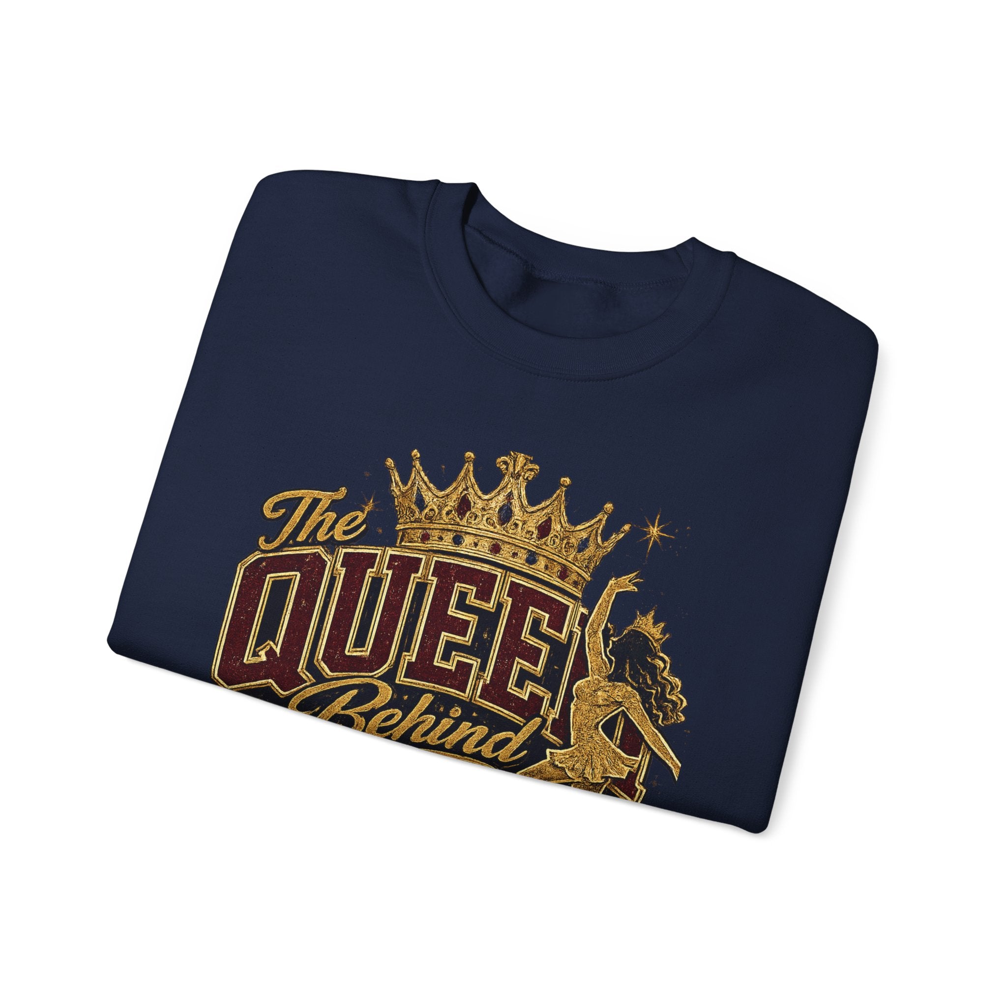 Crewneck Sweatshirt — "The Queen Behind the Queen" Royal Sweethearts Mom Graphic