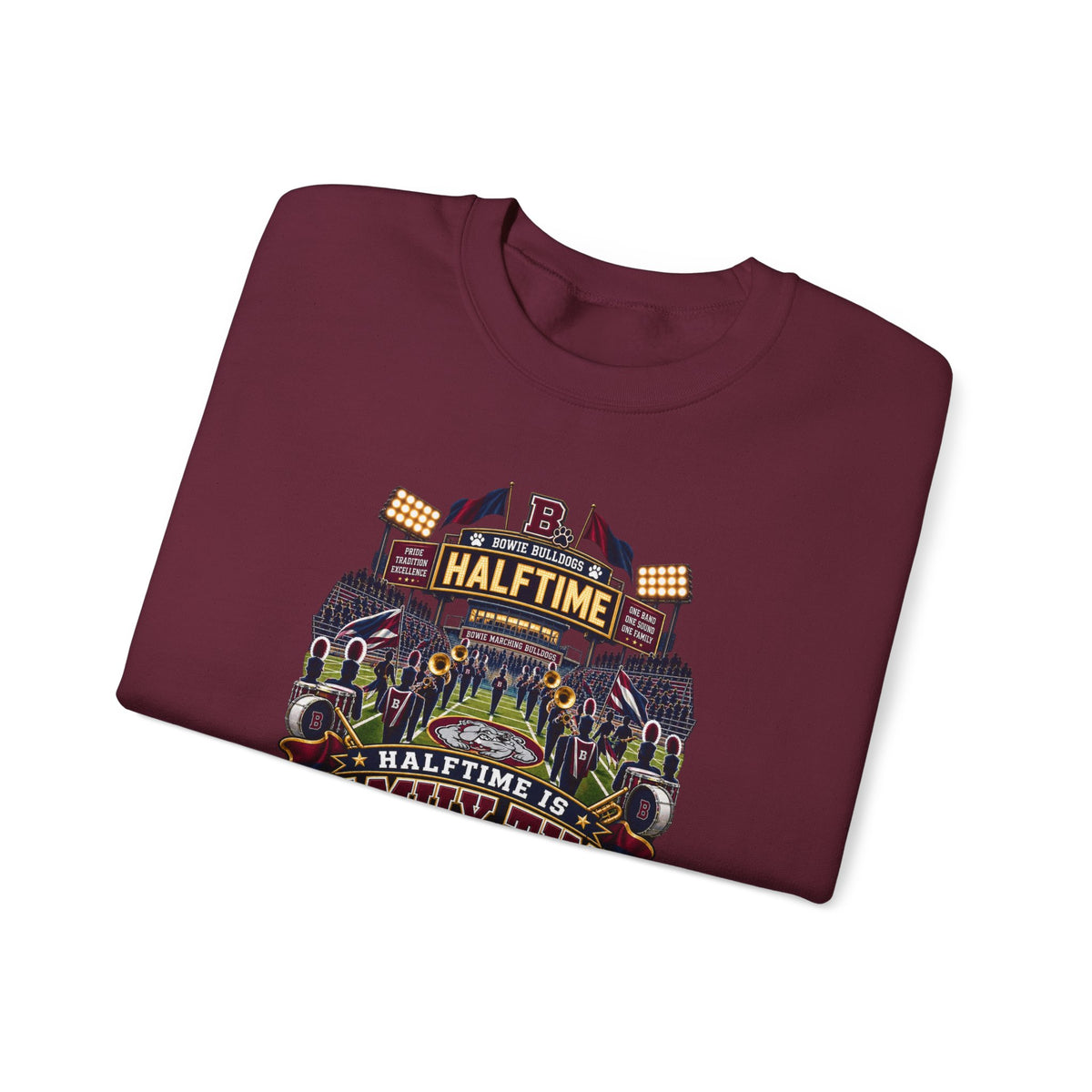Halftime Is Family Time Crewneck Sweatshirt — Band Uncle Graphic