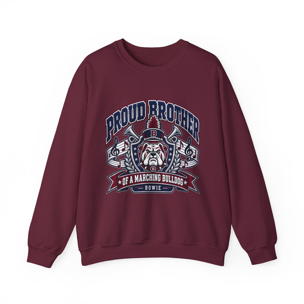 Proud Brother Marching Bulldog Crewneck Sweatshirt