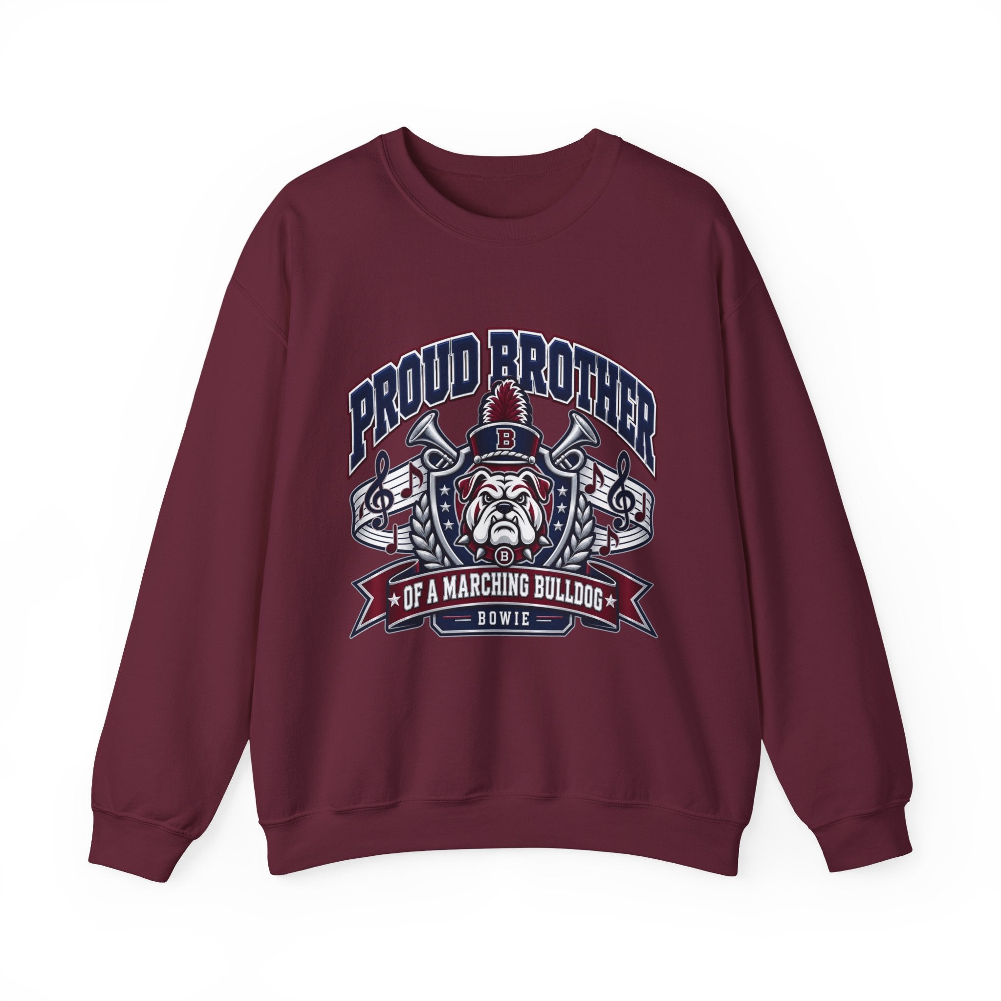 Proud Brother Marching Bulldog Crewneck Sweatshirt