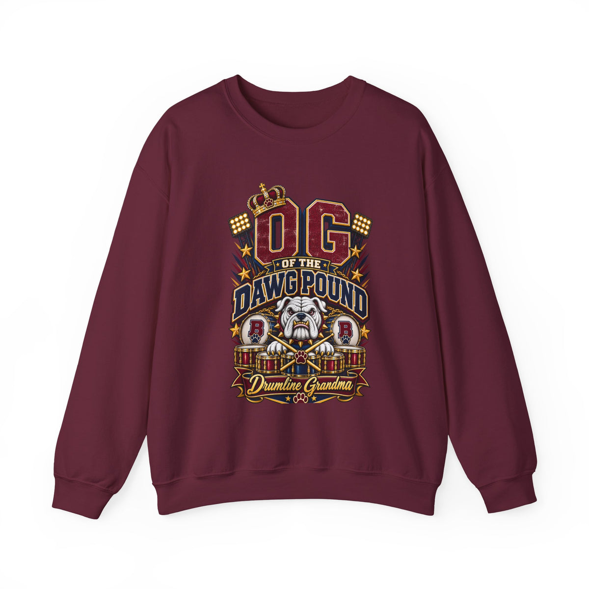 OG of the Dawg Pound Crewneck Sweatshirt — Dawg Pound Vintage Bulldog Football Fan Pullover