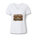 All Gas No Brakes Women's V-Neck Tee — Bold Racing Graphic Tee