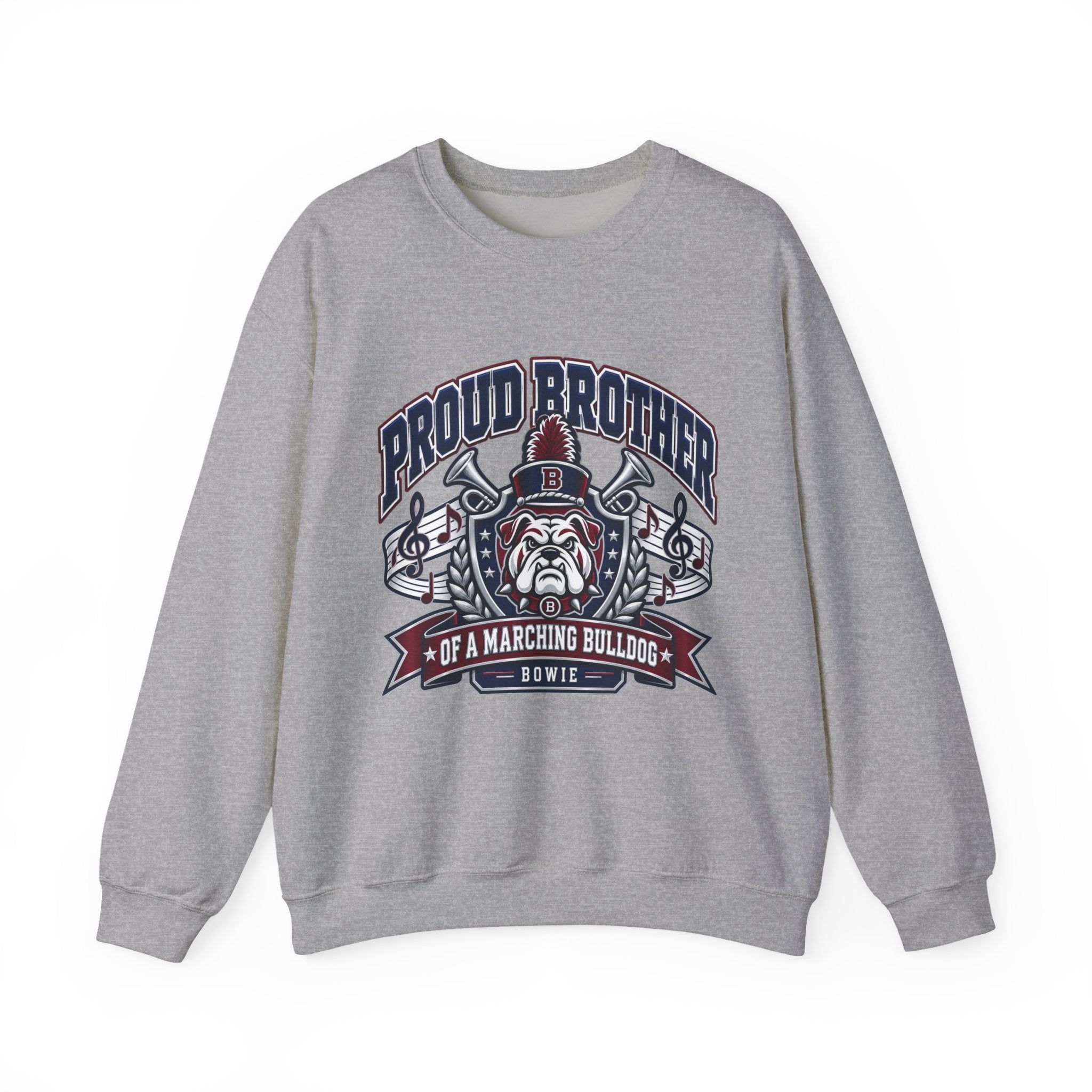 Proud Brother Marching Bulldog Crewneck Sweatshirt