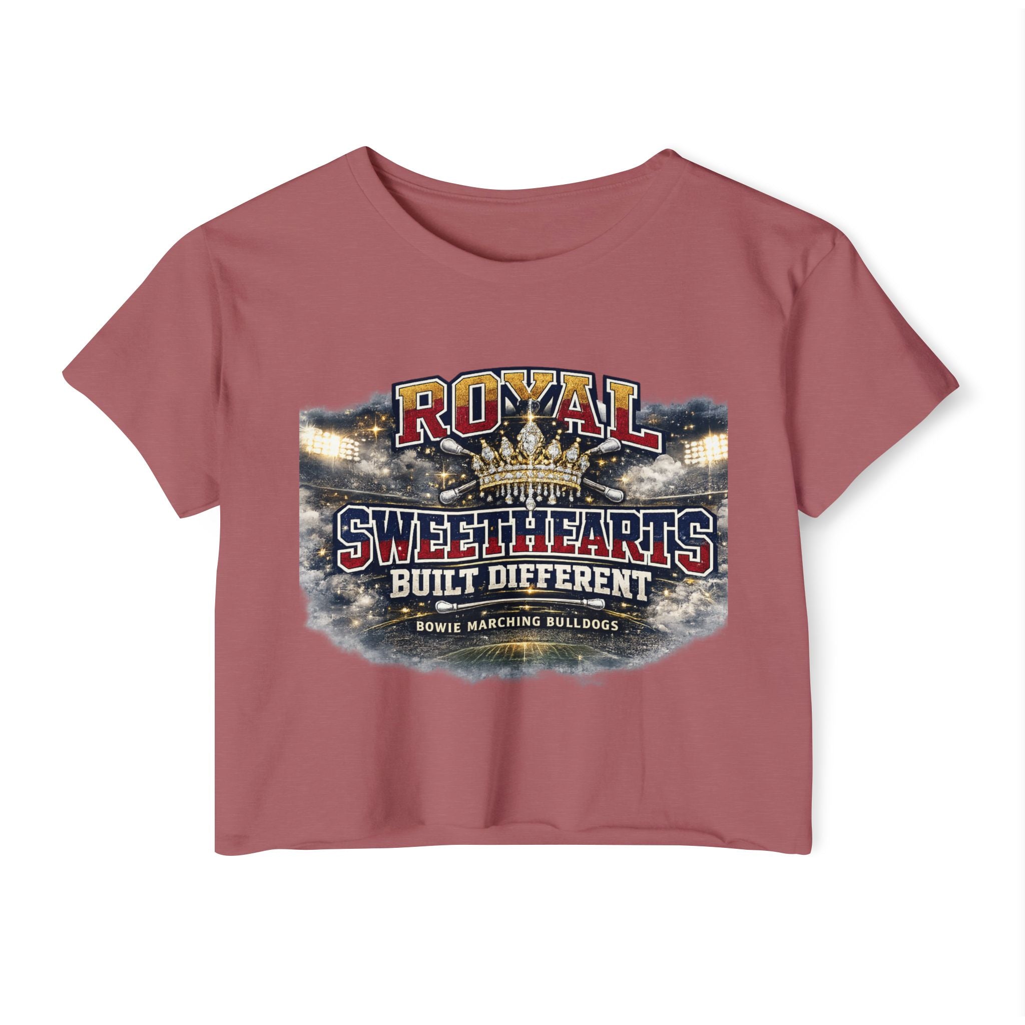 Festival Crop Top — "Royal Sweethearts Built Different" Graphic