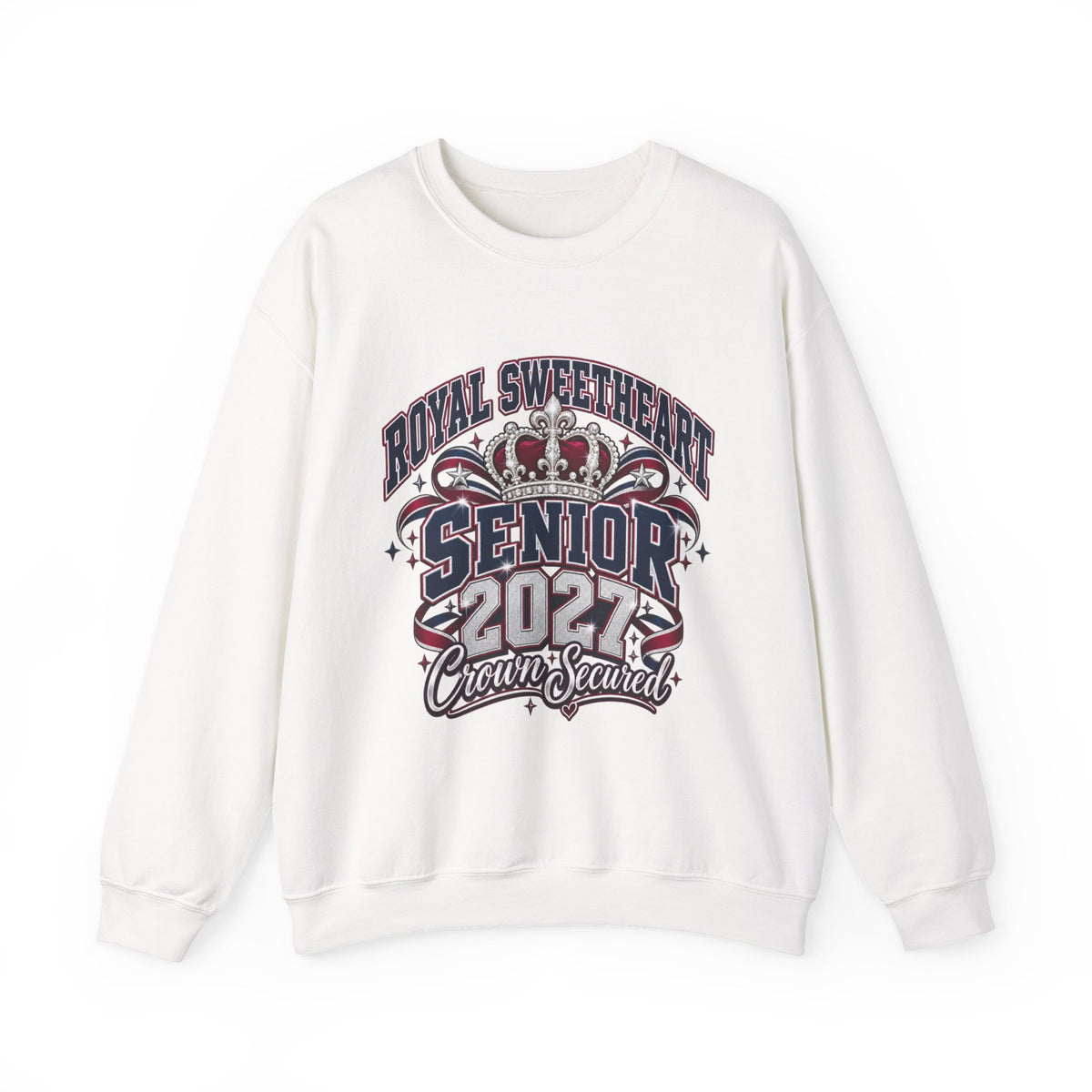 Senior 2027 Crewneck Sweatshirt – "Royal Sweetheart" Crown Design