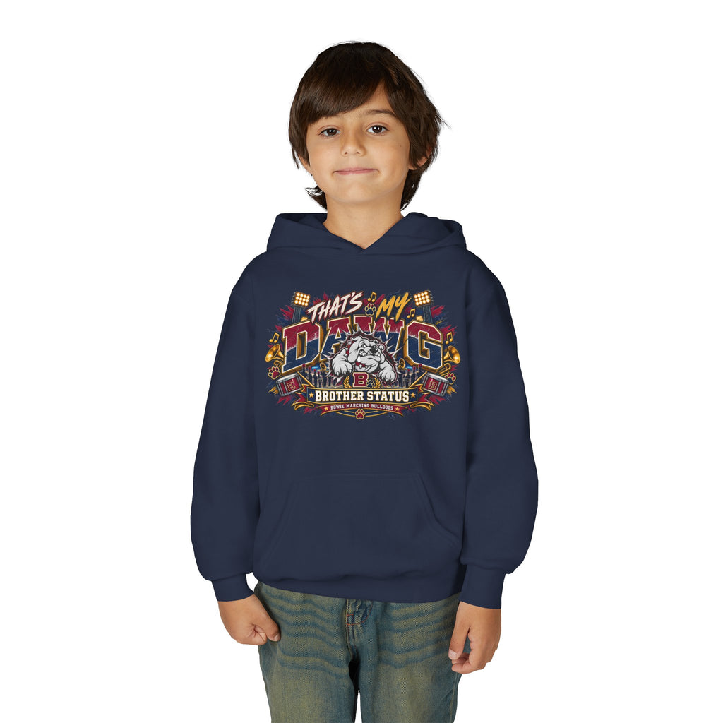Youth Hoodie “That’s My Dawg – Brother Status” Vintage Graphic