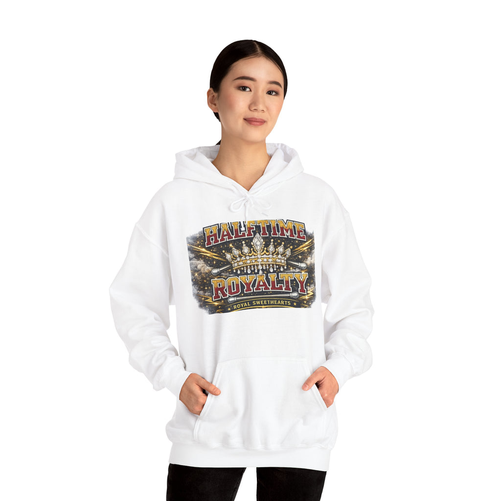 Halftime Royalty Hoodie — Vintage Crown & Stadium Graphic Sweatshirt