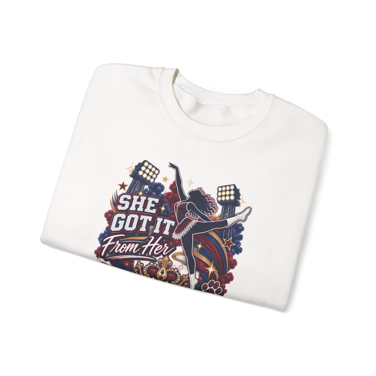 Grandma Rocker Crewneck Sweatshirt — "She Got It From Her Grandma" Vintage Concert Design