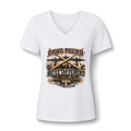 Dawg Pound Built Different Women's V-Neck Tee — Football Fan Rustic Graphic Shirt