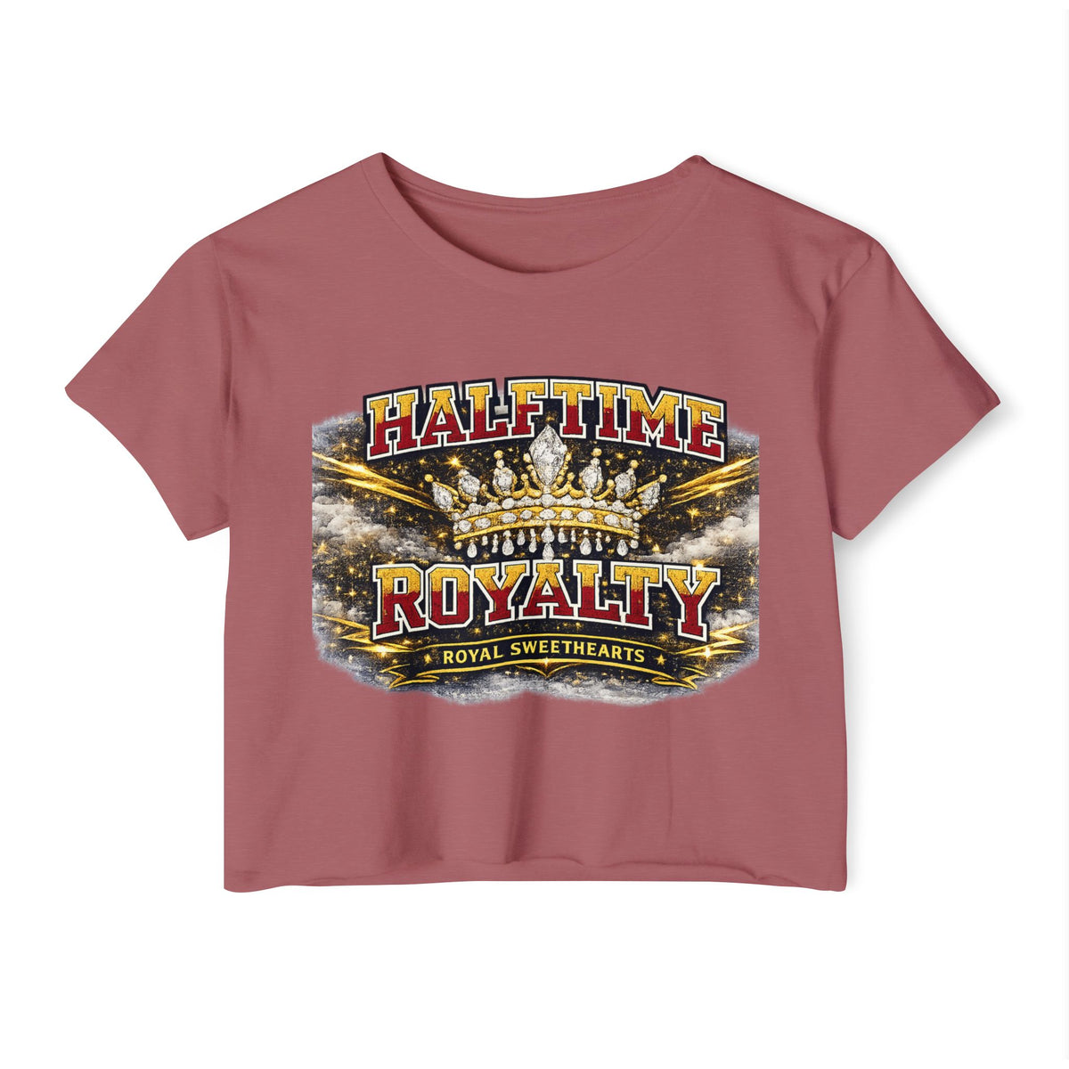 Halftime Royalty Crop Top — Women's Festival Graphic Tee