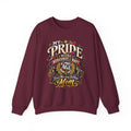 Bulldog Mom Pride Crewneck Sweatshirt – "My Pride Wears Burgundy & Navy"