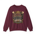 Girl Dad Crewneck Sweatshirt — 'Girl Dad: Royal Sweethearts, Built for Halftime' Vintage Football Design