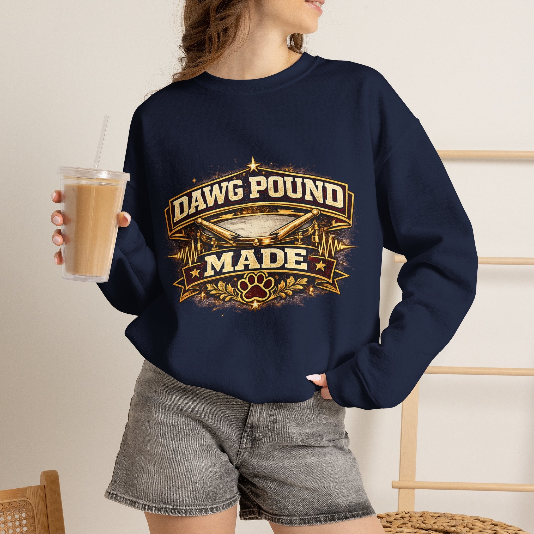Dawg Pound Made Sweatshirt — Vintage Football Fan Crewneck
