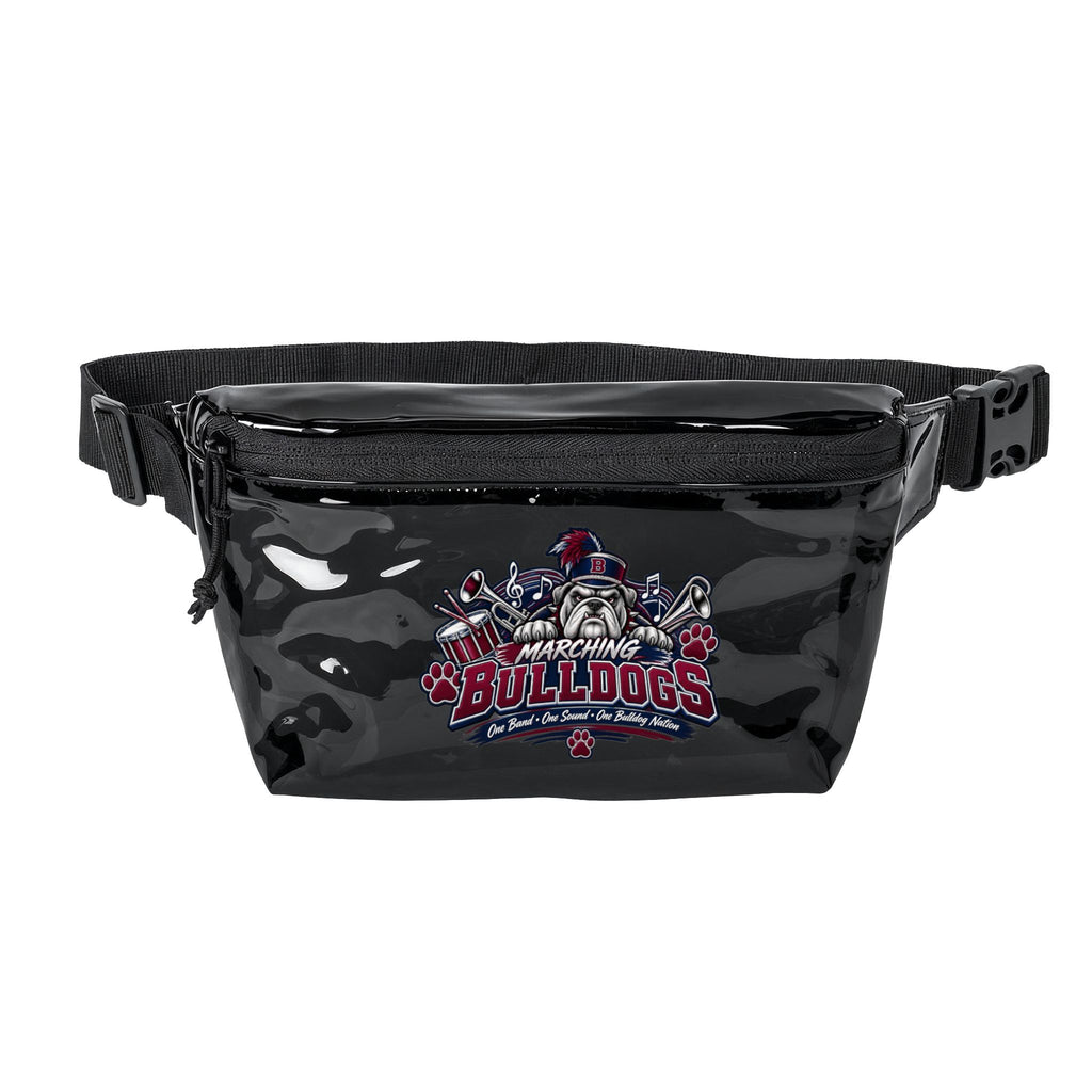 Transparent Bulldogs Fanny Pack — Clear Stadium & Event Waist Bag