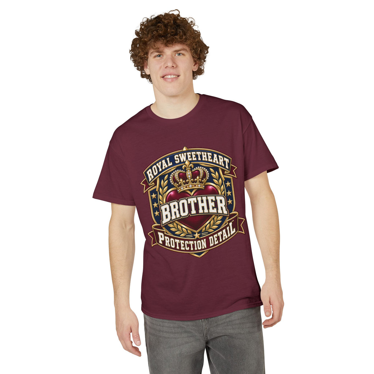Brother Protection Detail Badge T-Shirt — Royal Sweetheart Crest Tee
