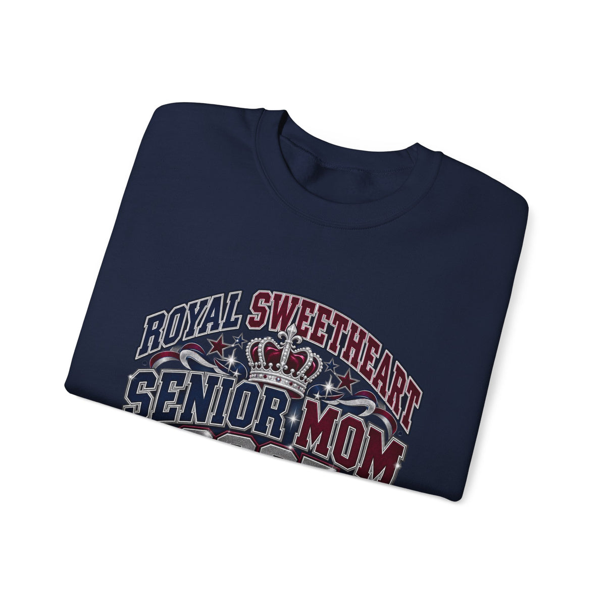 Senior Mom 2027 Crewneck Sweatshirt – "Royal Sweetheart" Graduation Mom Gift