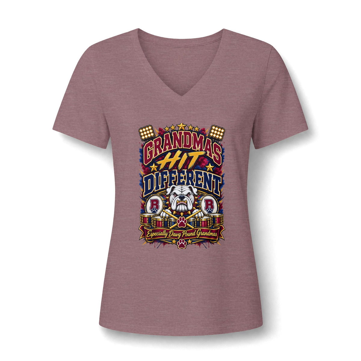 Grandma's A Little Different V-Neck Tee — Funny Grandma Graphic Shirt