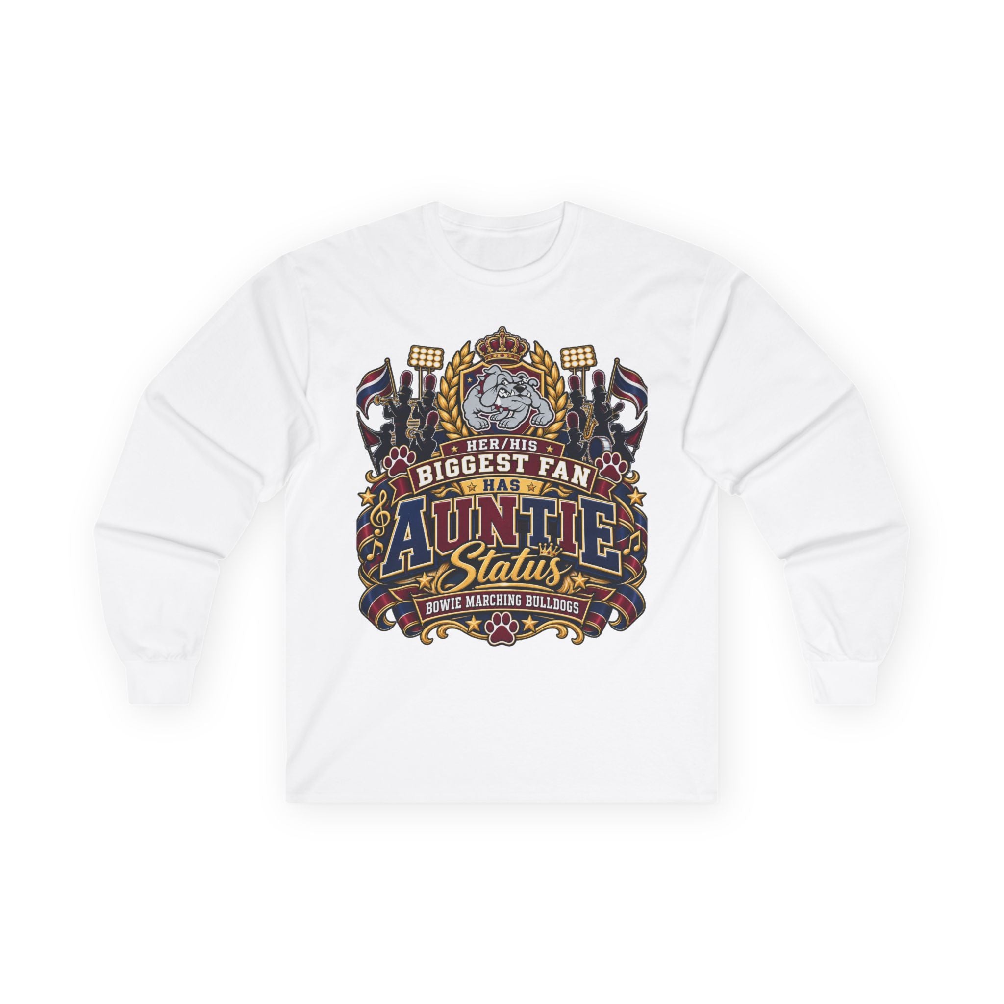 Biggest Fan Auntie Status Long Sleeve Tee
