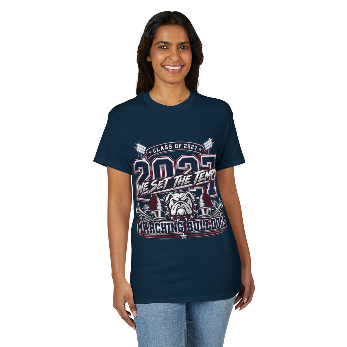 2027 "We Set the Tempo" Marching Bulldogs T-Shirt