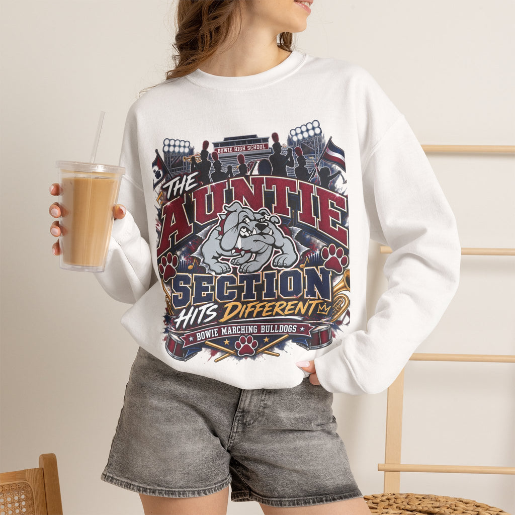 The Auntie Section Sweatshirt - "Hits Different" Retro Bulldog Crewneck