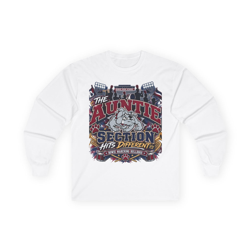 The Auntie Section Long Sleeve Tee — Hits Different Graphic Shirt