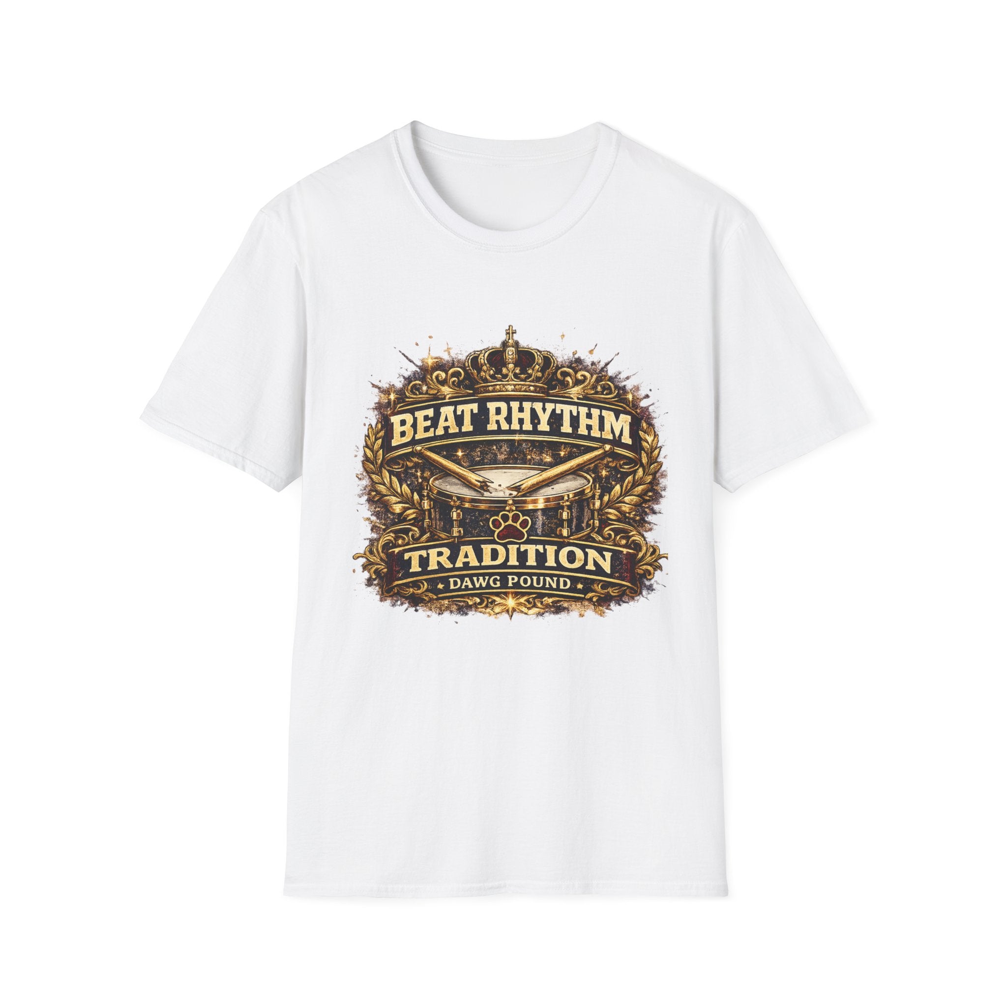 Beat Rhythm Graphic T-Shirt — Vintage Drum Tradition Tee