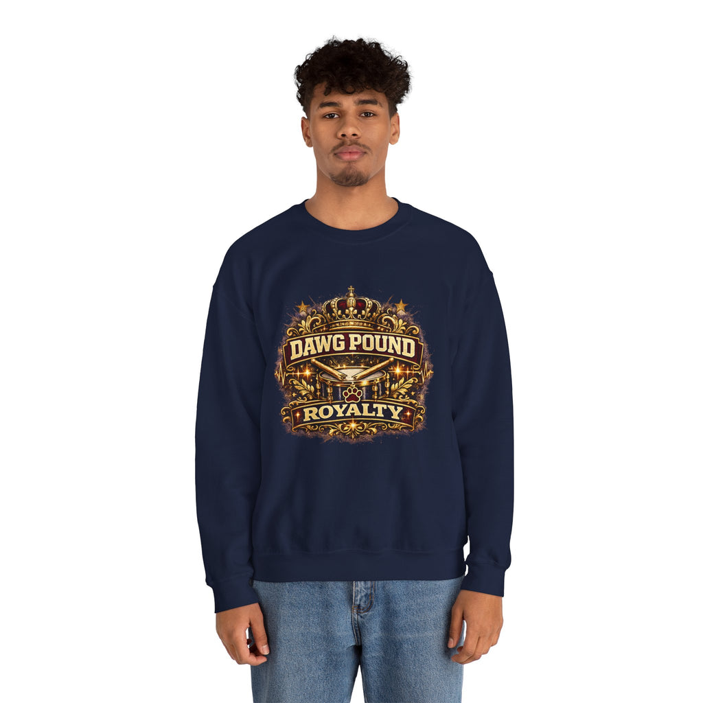 Dawg Pound Royalty Sweatshirt — Crowned Football Fan Crewneck