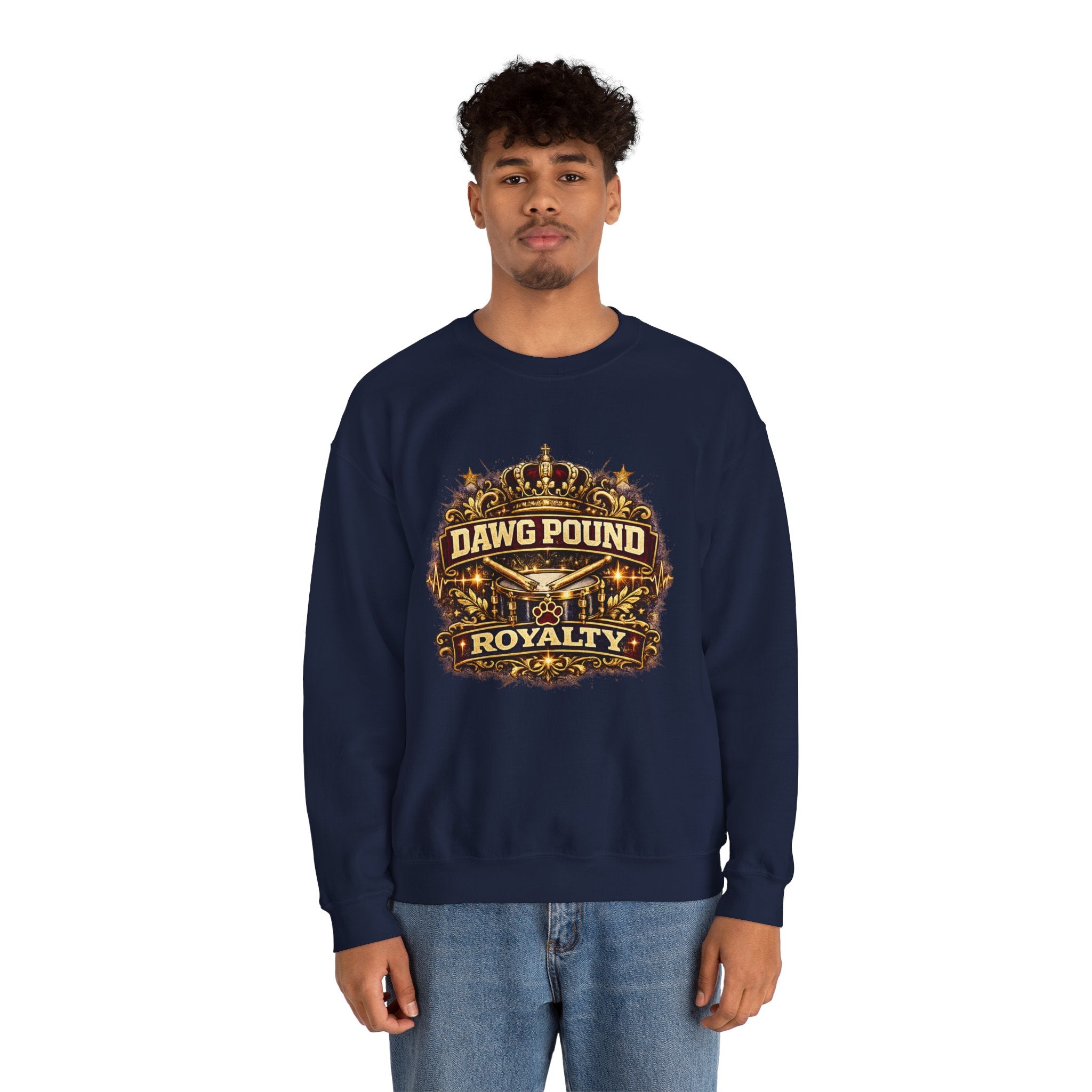 Dawg Pound Royalty Sweatshirt — Crowned Football Fan Crewneck