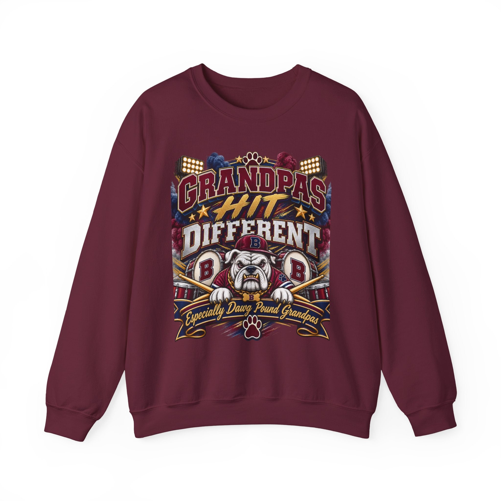 Grandpas Hit Different Sweatshirt - Funny Retro Grandpa Gift Crewneck