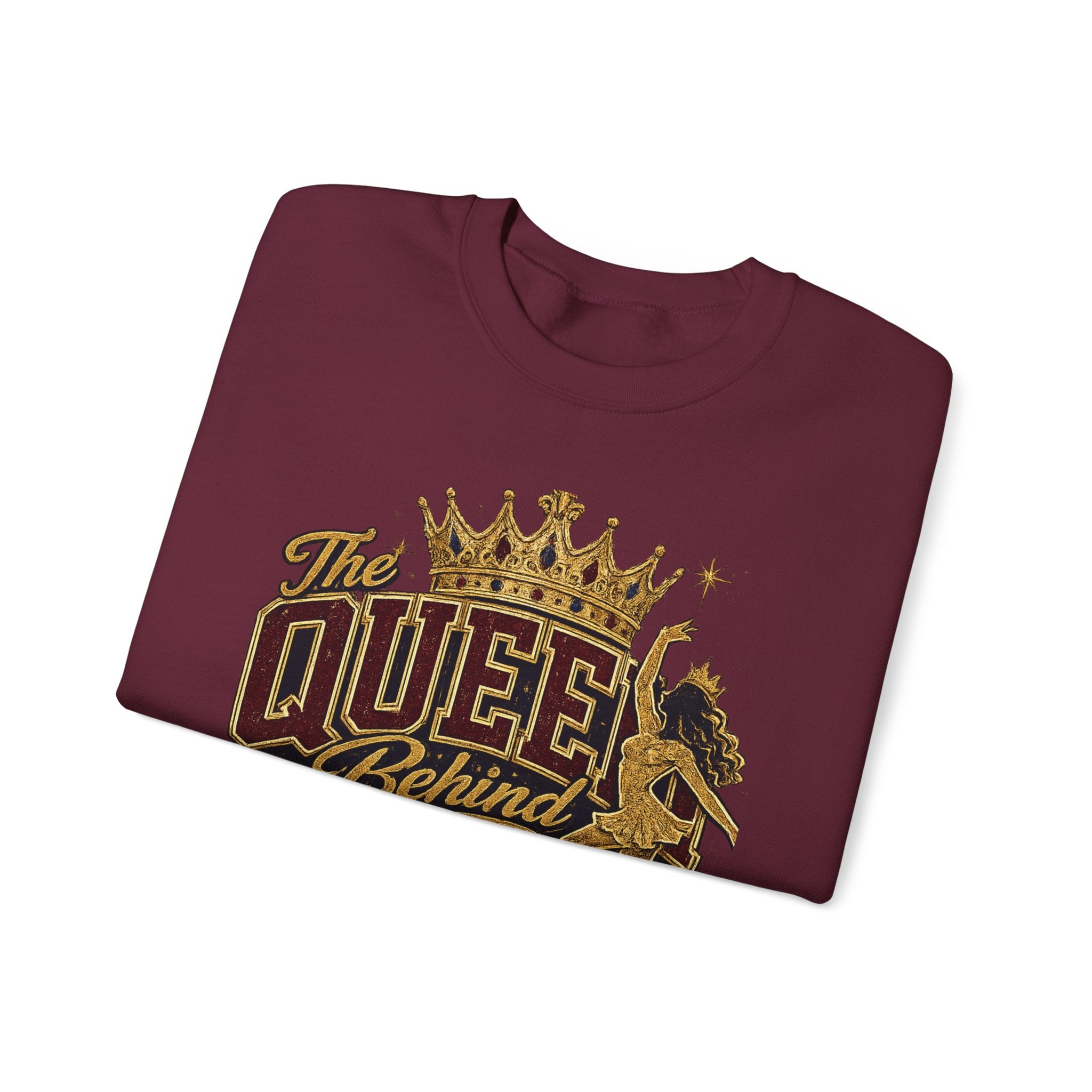 Crewneck Sweatshirt — "The Queen Behind the Queen" Royal Sweethearts Mom Graphic