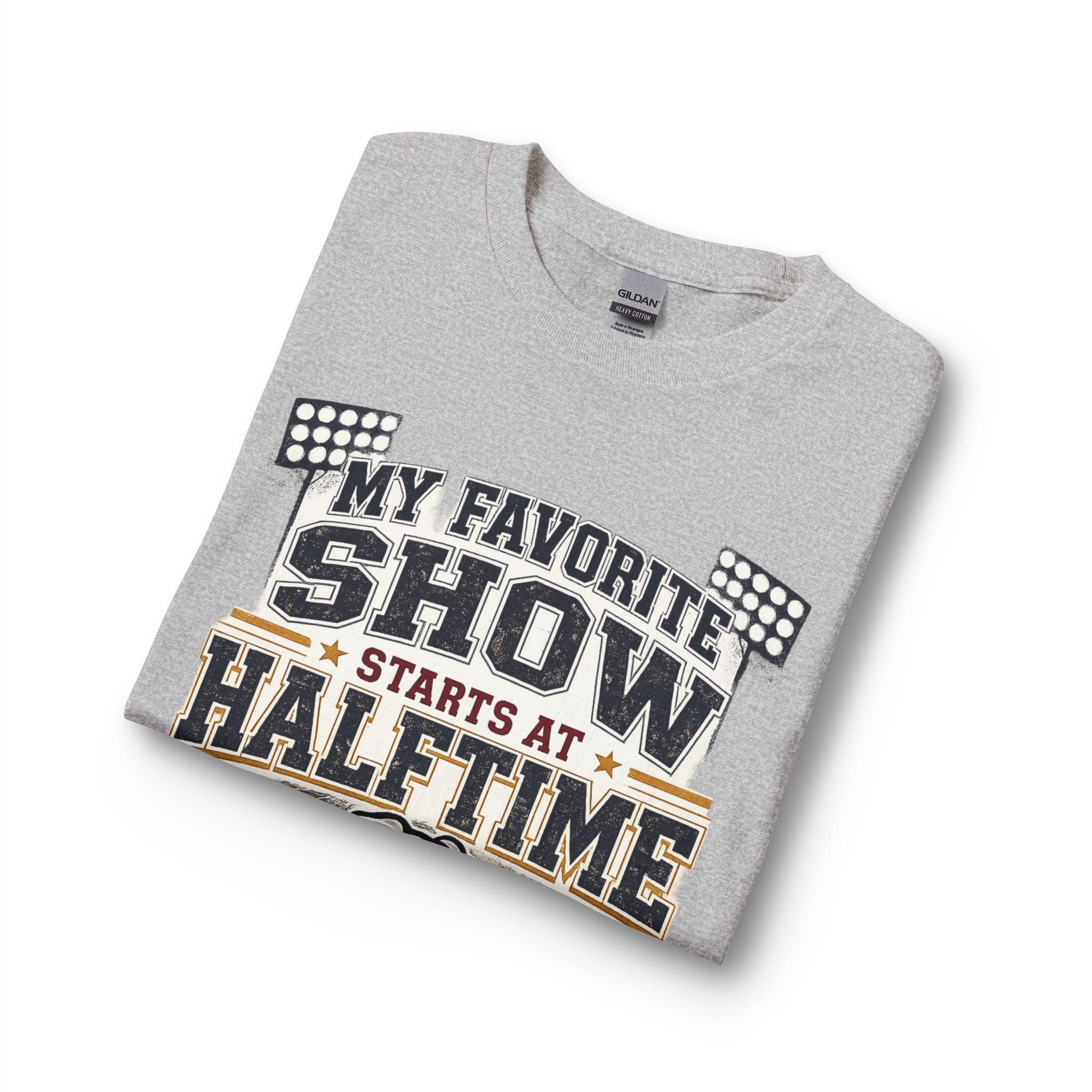 Halftime Show Football Long Sleeve Tee — "My Favorite Show Starts at Halftime"