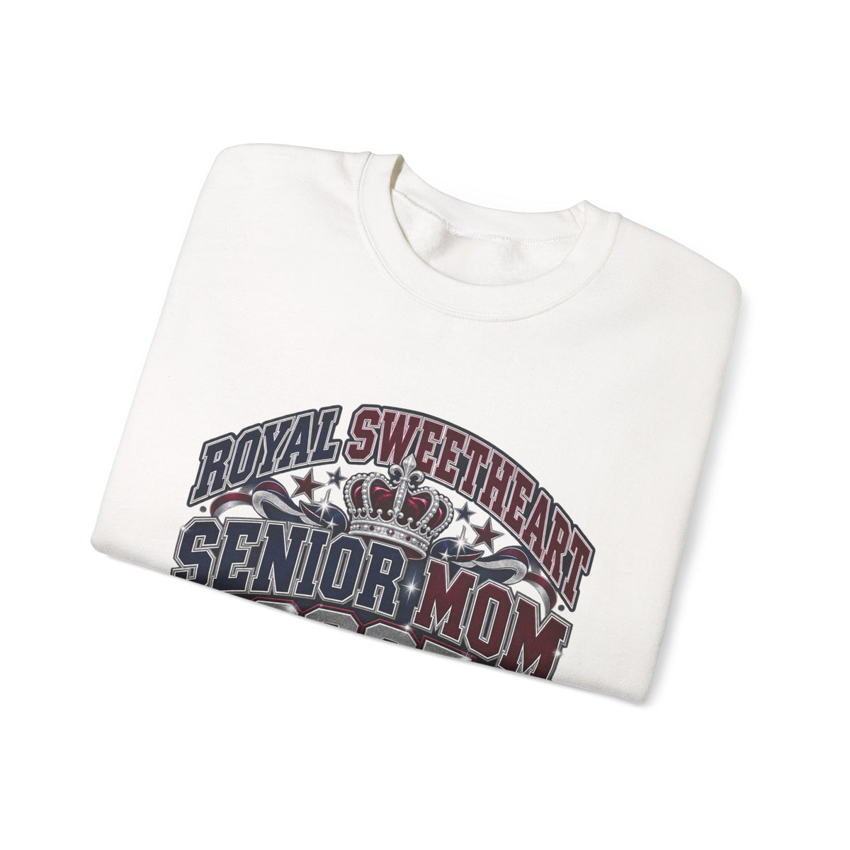 Senior Mom 2027 Crewneck Sweatshirt – "Royal Sweetheart" Graduation Mom Gift