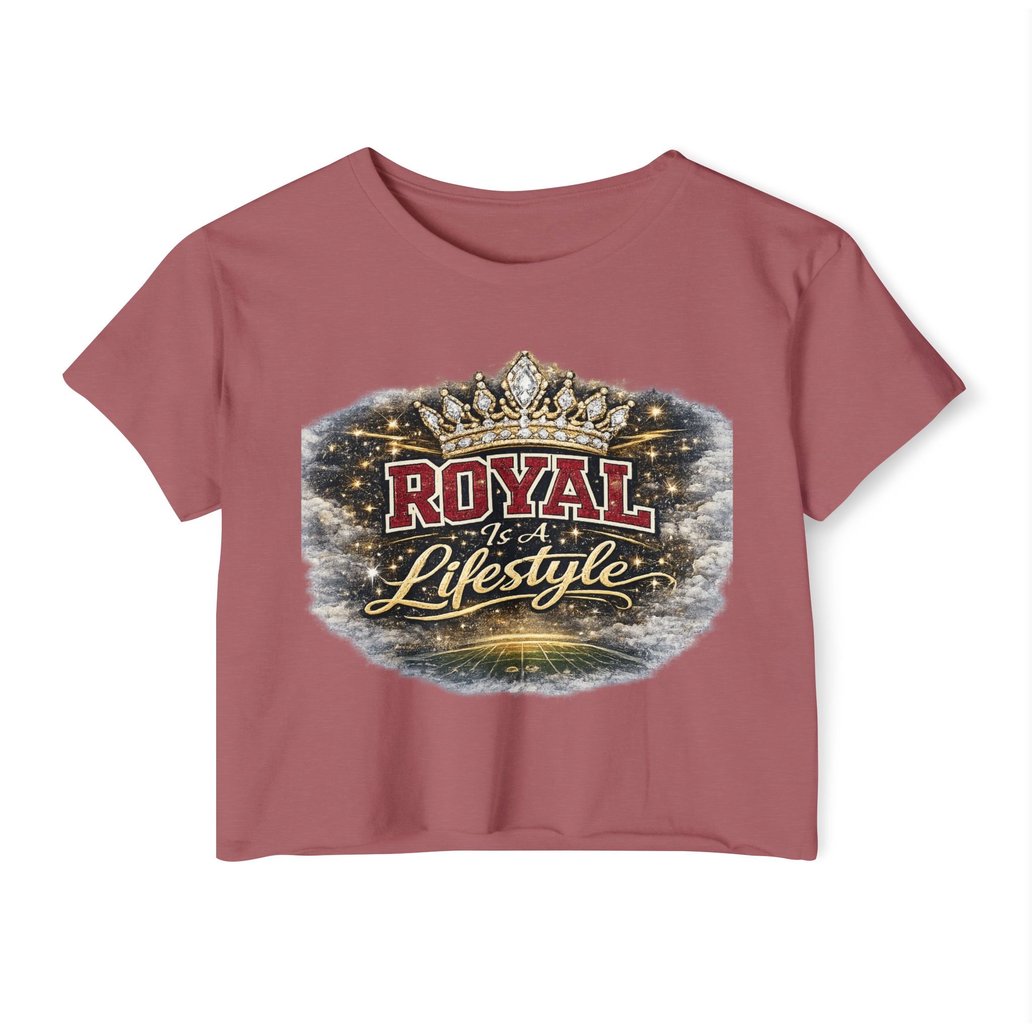 Royal Lifestyle Crop Top — Women’s Festival Graphic Tee