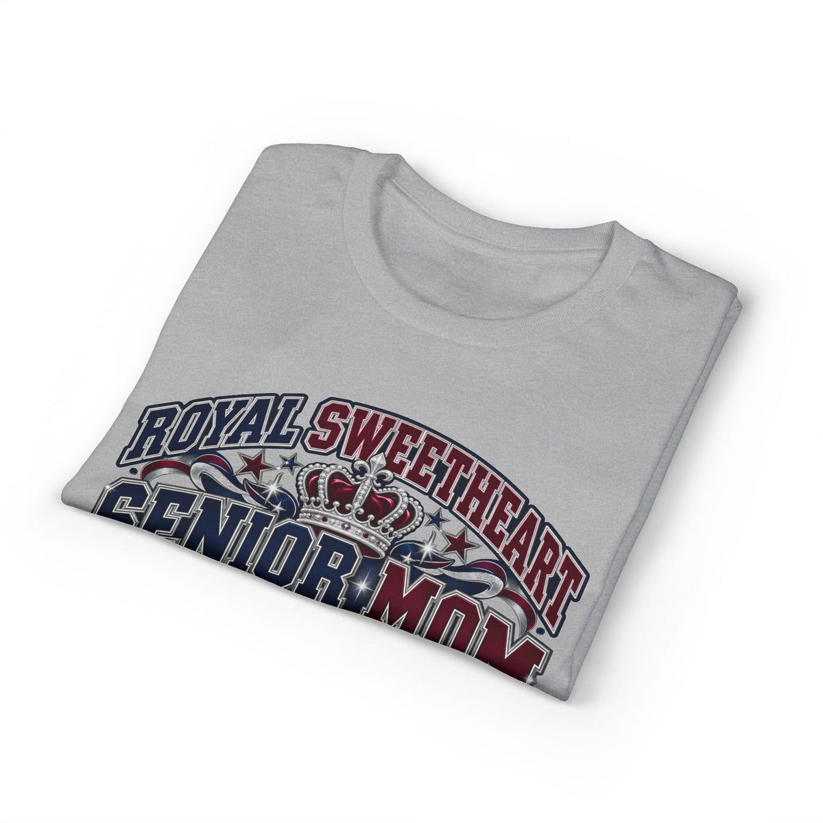 Senior Mom 2027 T-Shirt - "Royal Sweetheart" Proud Last Season Mom Tee