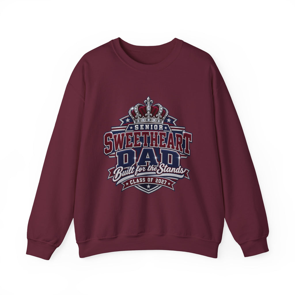 Senior Sweetheart Dad Crewneck Sweatshirt — 'Built for the Stands' Class of 2023