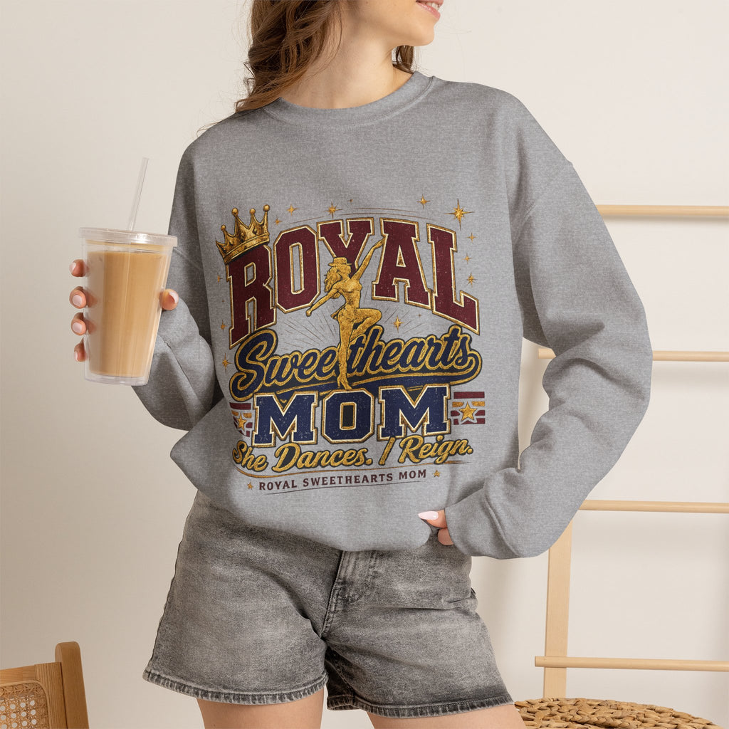 Royal Sweethearts Mom Crewneck Sweatshirt — 'Royal Sweetheart Mom' Graphic Pullover, Mother's Day Gift