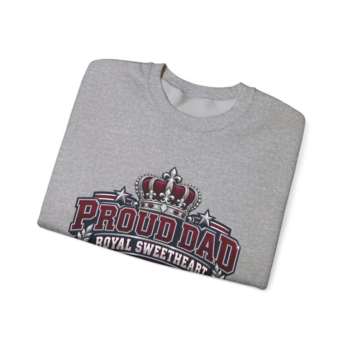 Proud Dad Senior 2027 Crewneck Sweatshirt — Royal Sweetheart Graduation Gift