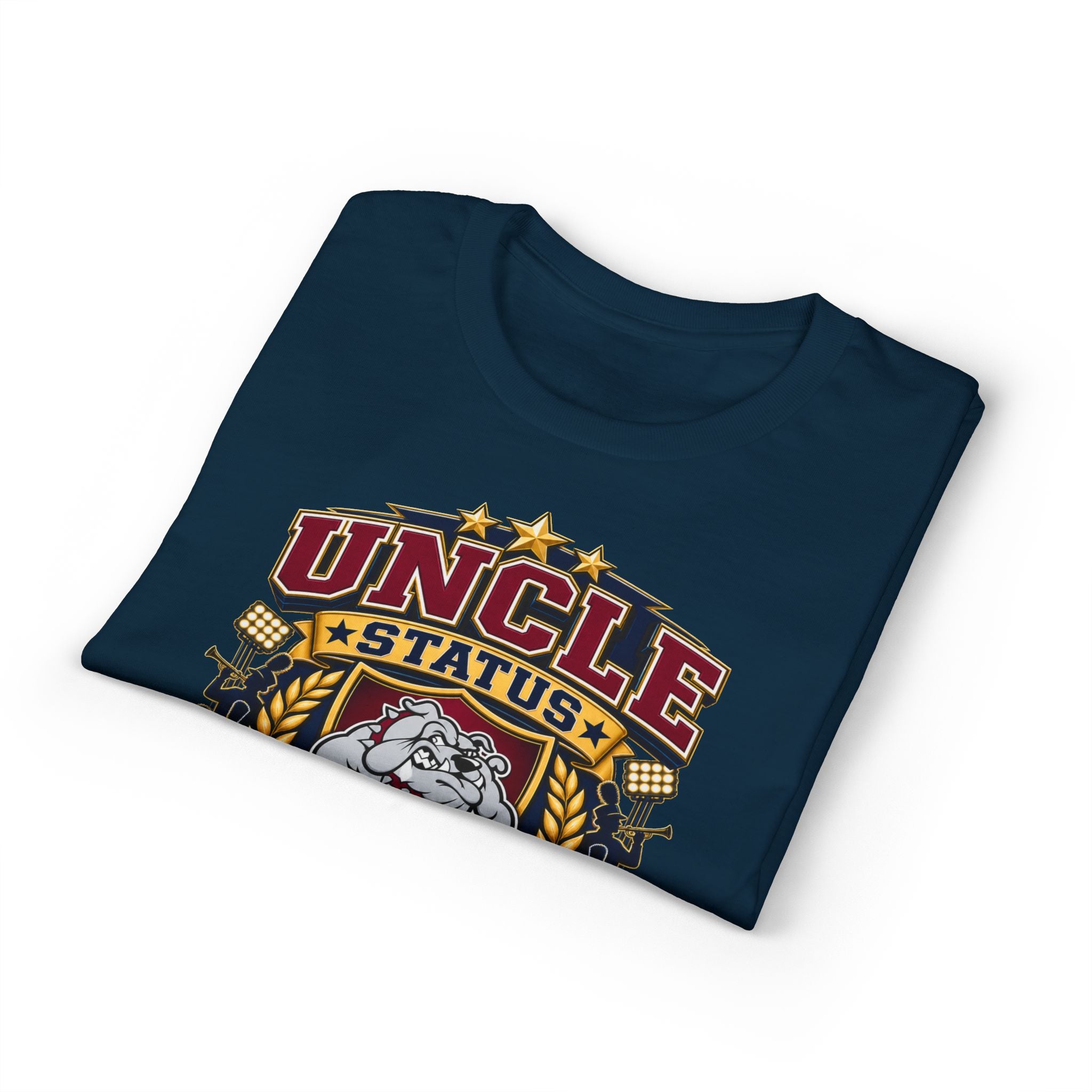 Uncle Status Bulldog Pride T-Shirt — Retro Marching Bulldogs Design