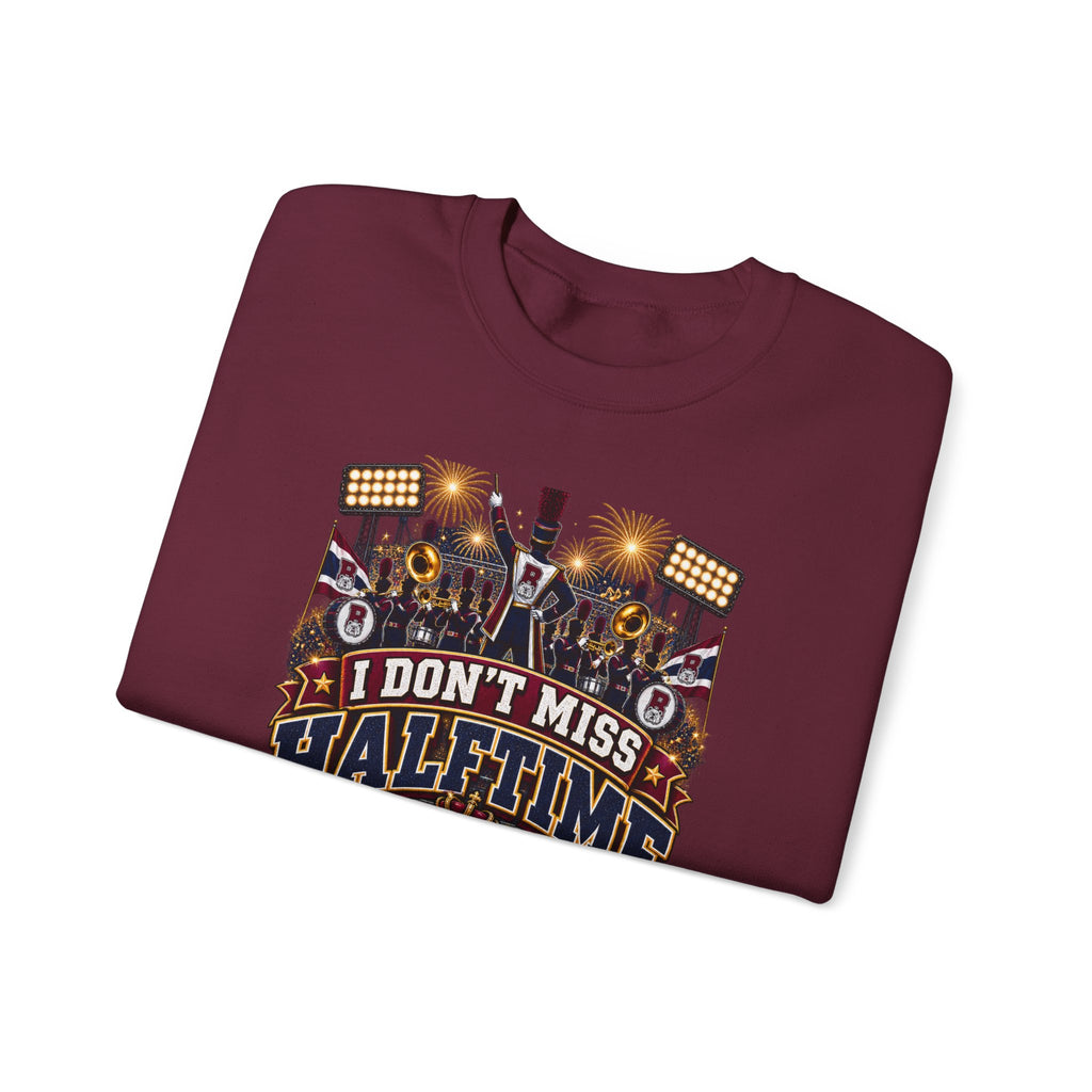 Halftime Football Grandma Crewneck Sweatshirt – "I Don't Miss Halftime" Graphic