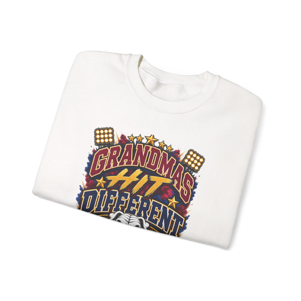 Grandma’s a Little Different Crewneck Sweatshirt — Vintage Bulldog Design