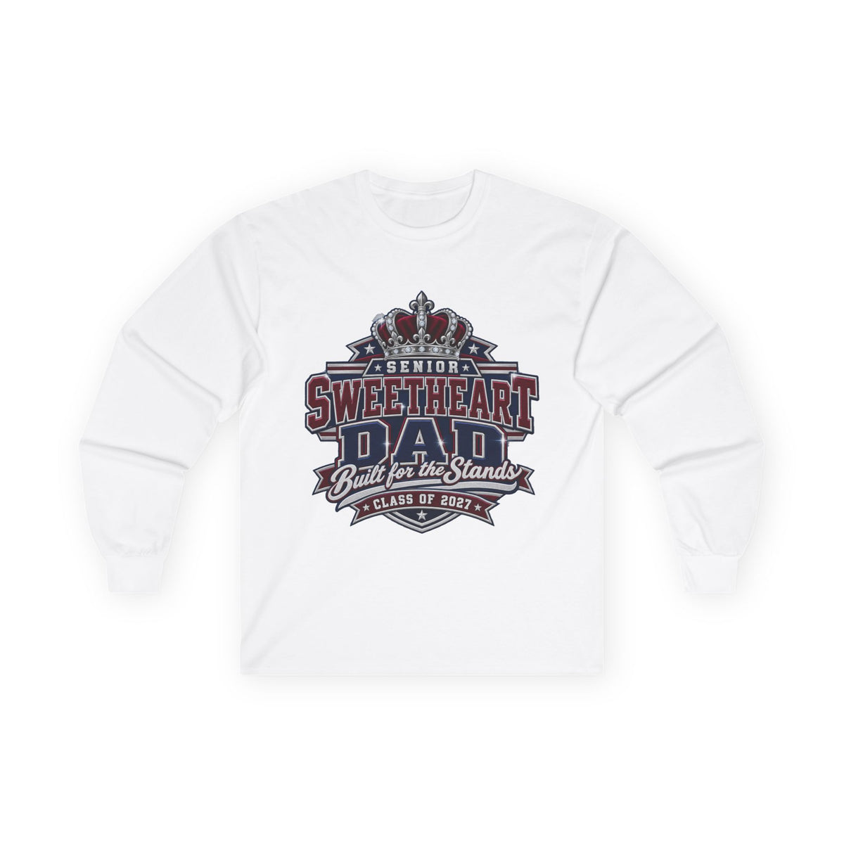 Sweetheart Dad Long Sleeve Tee — 'Senior Sweetheart Dad' Class of 2027 Gift