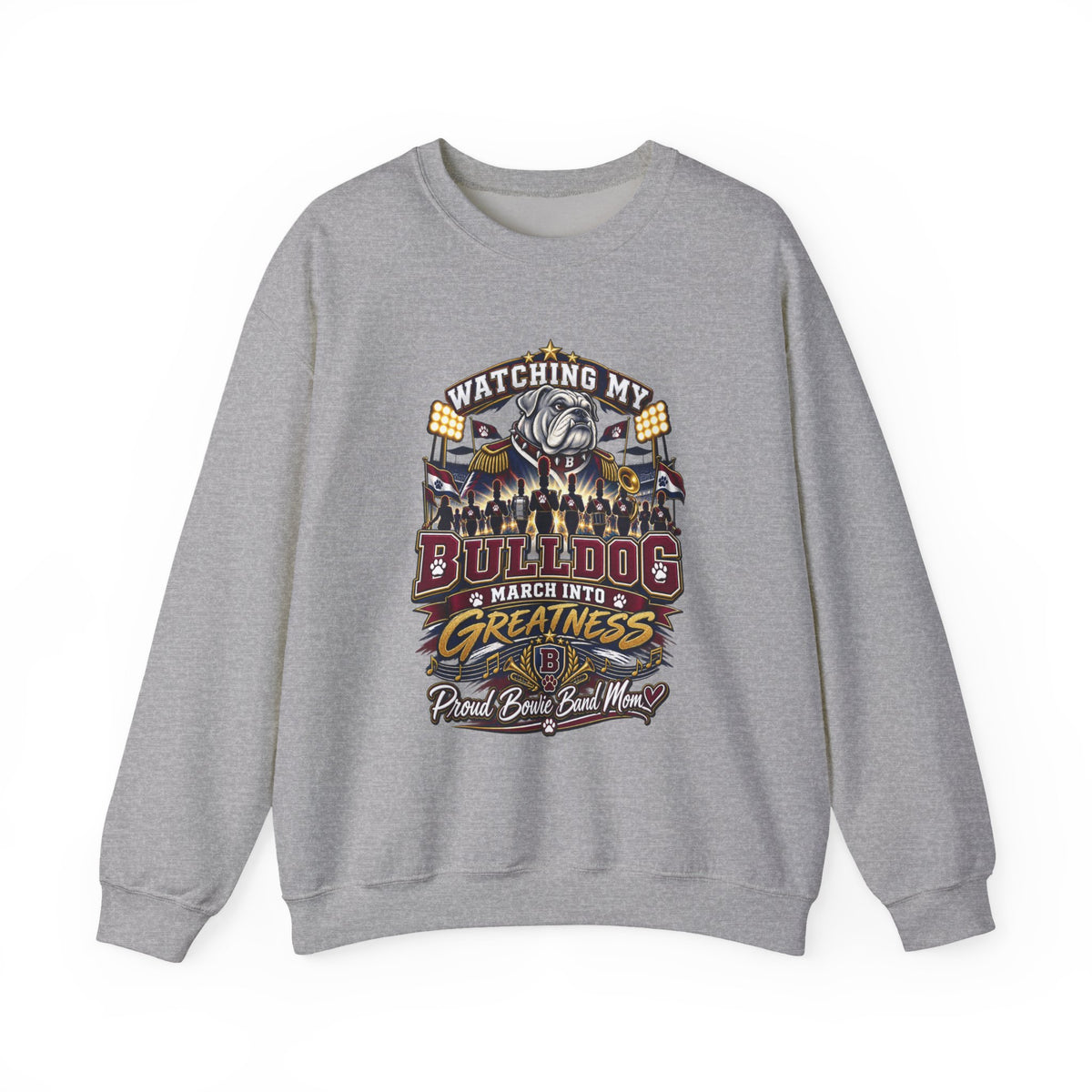 Bulldog March Into Greatness Crewneck Sweatshirt